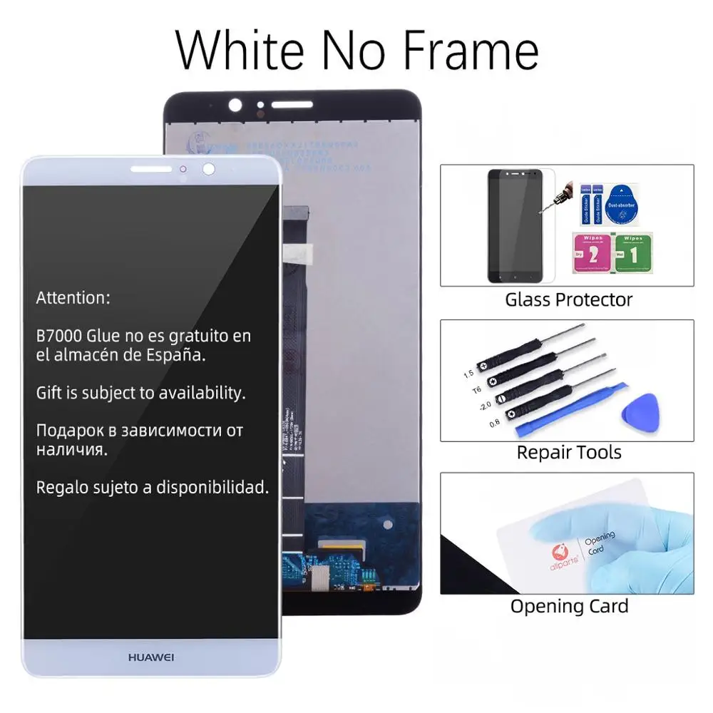 5,9 '' ЖК-дисплей для huawei mate 9, сенсорный экран с рамкой, дигитайзер для huawei mate 9, ЖК-MHA-L29, запасные части - Цвет: White No Frame