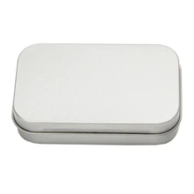 Металлическое олово серебряный цвет! небольшая коробка для хранения мелких изделий Чехол Органайзер для хранения денег и монет Конфеты ключи