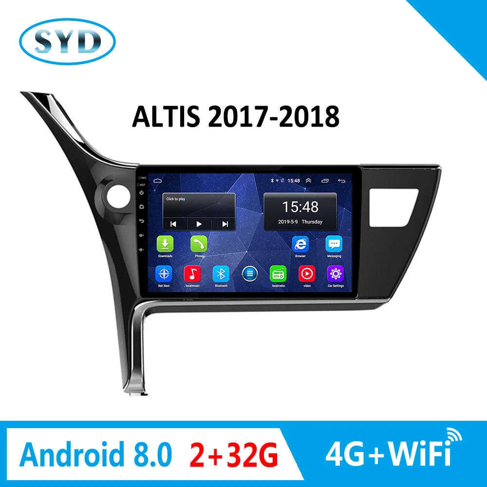 Perfect For Toyota Corolla Altis Vehicle GPS 2017-2018 4G WIFI Multimedia Player Android 8.0 10.1inch Car Video radio DVD stereo 1