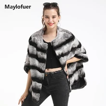 Maylofuer Новые рукава летучая мышь шуба из кролика рекс на молнии настоящая Меховая куртка зимнее пальто женское манто femme натуральный мех