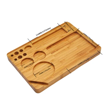 

23X15.8cm Smoking Rolling Set Big Natural Bamboo Rolling Tray,Rectangle Bamboo Smoking Rolling Board
