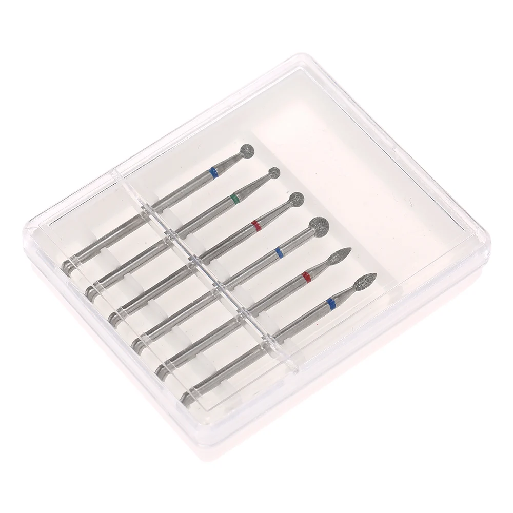 6pcs Nail Drill Bits Cuticle Cleaner Dust Drill Brush Rotary Polishing Nail Grinding Heads Nail Salon Tools Nail Grinding Tool