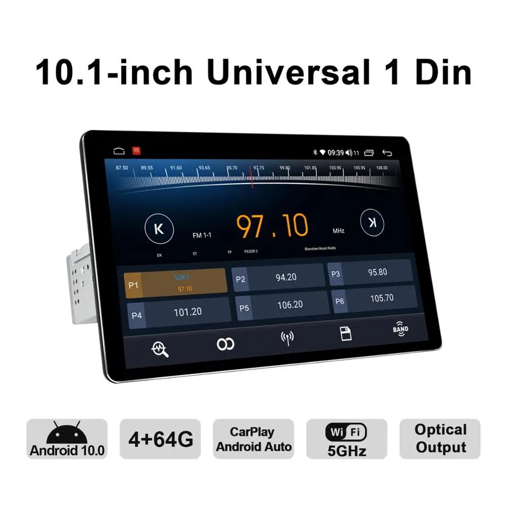 JOYING 10.1 inch IPS 1280*800 Car Radio player 4GB GPS Navigation support 4G Carplay RDS DSP stereo car multimedia video player