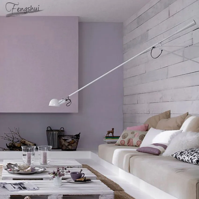 

Nordic Retro Stretchable LED Wall Light Lighting Fixtures Modern Creative Living Room Bedroom Bedside Sconces Aisle Decor Lamps