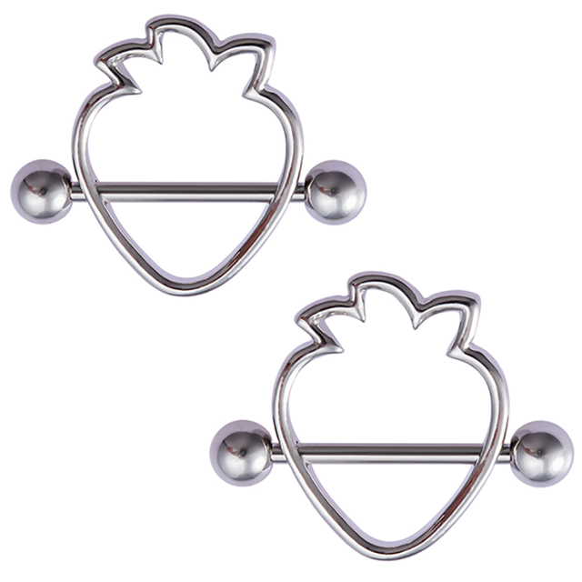 Rabbit Nipple Ring Piercing Barbell Shield Bar Rings Surgical Steel Sexy Adult Game for Women Breast Body Jewelry Gift 14G
