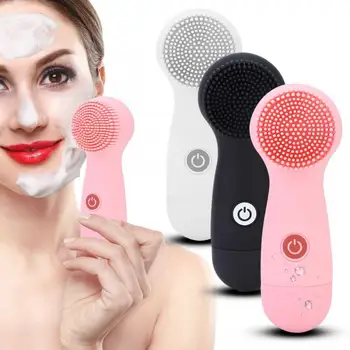

Skin Spots Removal Pen Electric Silicone Face Cleansing Instrument Waterproof Pore Cleaner Massager Brush Jade Roller