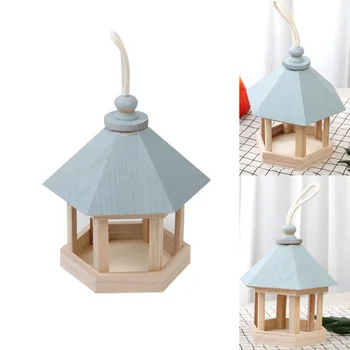 

Wooden Bird Seed Feeder Catcher Hanging Pole Mount Sturdy Hard wearing