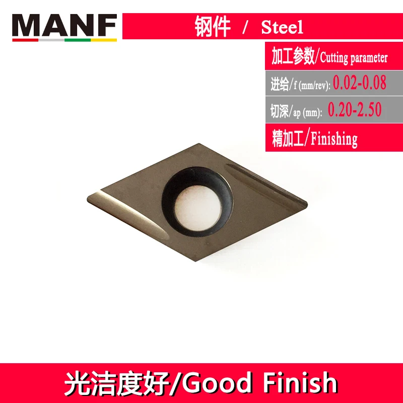 WN4110W(Steel) MANF твердосплавный инструмент для обработки деталей вращения вставки DCGT070202FR-U токарные инструменты токарные станки режущие лезвия вставки Sdjcr1010h07 внутренние токарные инсетры - Цвет: WN4110W(Steel)