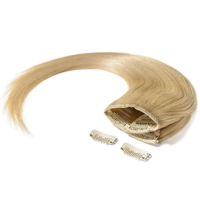 SEGO 16"-22" 80G-100G Clip In One Piece 100% Real Human Hair Extension 1p/w 5 clips Non-Remy Hair Piece Straight Brazilian