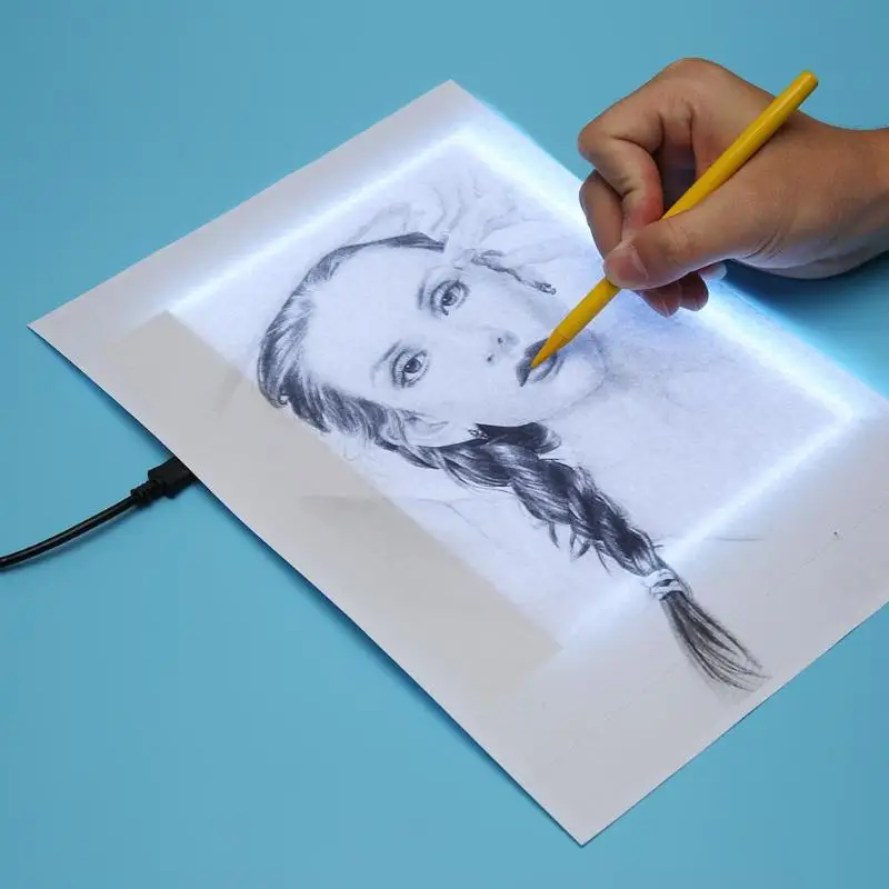 A5 цифровой планшет для рисования графический планшет светодиодный свет копировальная доска знак электронная художественная живопись письменный стол дисплей Панель трафарет