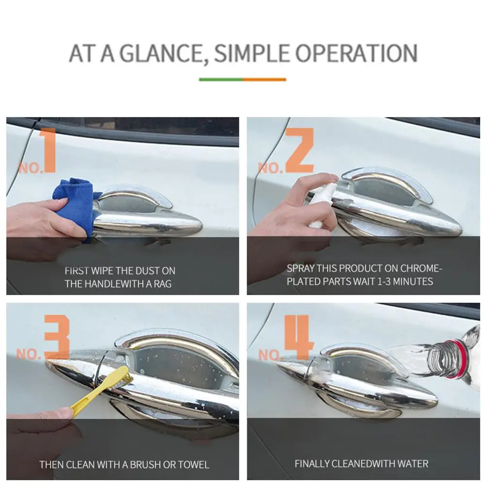 Car Chrome Refurbishment Agent Rust Refining Cleaning Agent Rust Inhibitor Remover 20/50ML car paint remover