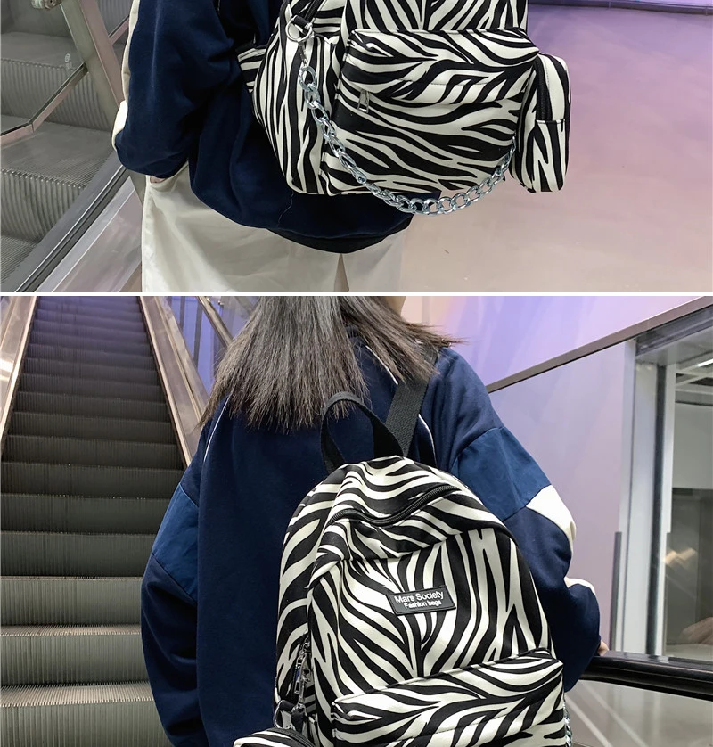 mochilas para estudantes moda corrente saco de