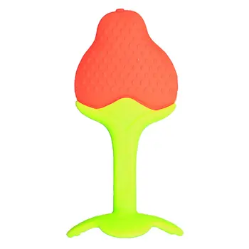 

Baby Teething Toys Soft Silicone Natural BPA Free Fruit Teethers with Pacifier Clip/Holder for Toddlers & Infants