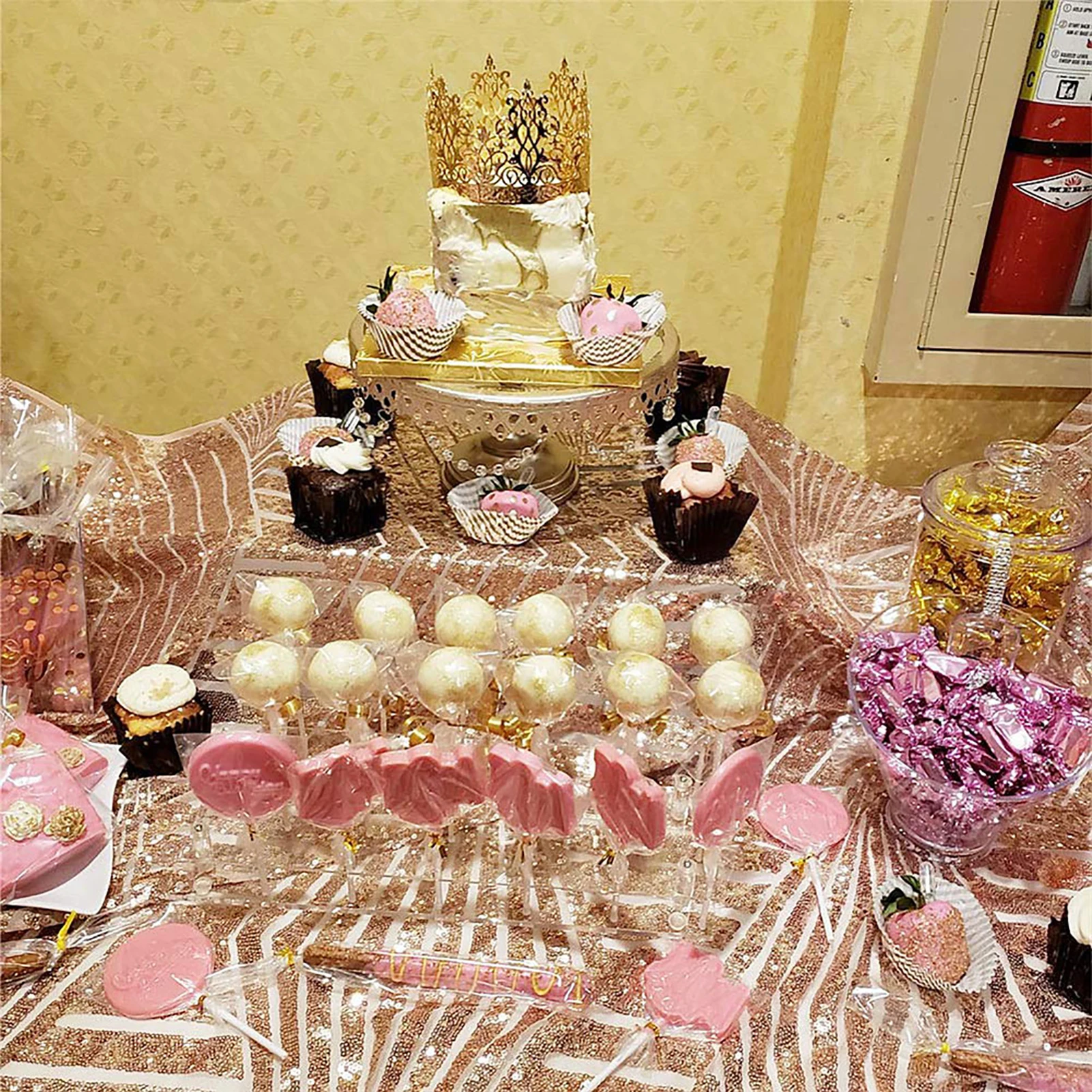 1Pc Acrylic Lollipop Holder Rectangle Shape Double Layer Acrylic Cake Pop Stand Display Lollipop Stand for Wedding