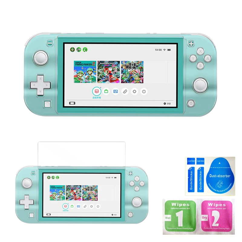 Кристально прозрачный чехол для kingd Switch Lite, жесткий защитный чехол для ПК для nintendo switch Lite, пленка из закаленного стекла