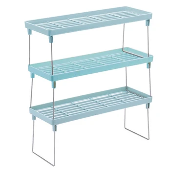

3Pcs Kitchen Storage Rack Plastic Foldable Shelf Organizer for Kitchen Flavoring Kitchen Organizer Rack Cookware Spice Jar Holde