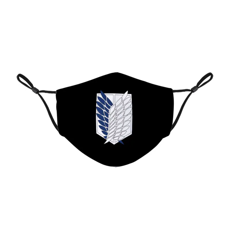 

Attack On Titan Mask Anime Cosplaying Protective Masks Cartoon Breathable Reusable With Pm2.5 Washable Dust Filter Face Mask