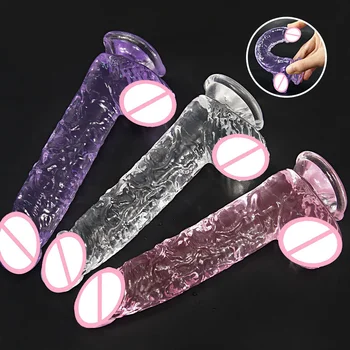 Female sex Toys Dildo toys for Adults Jelly Dildos Big Cock Lifelike Penis For Women Anal Sex Toys Realistic Suction Cup Dildo 1