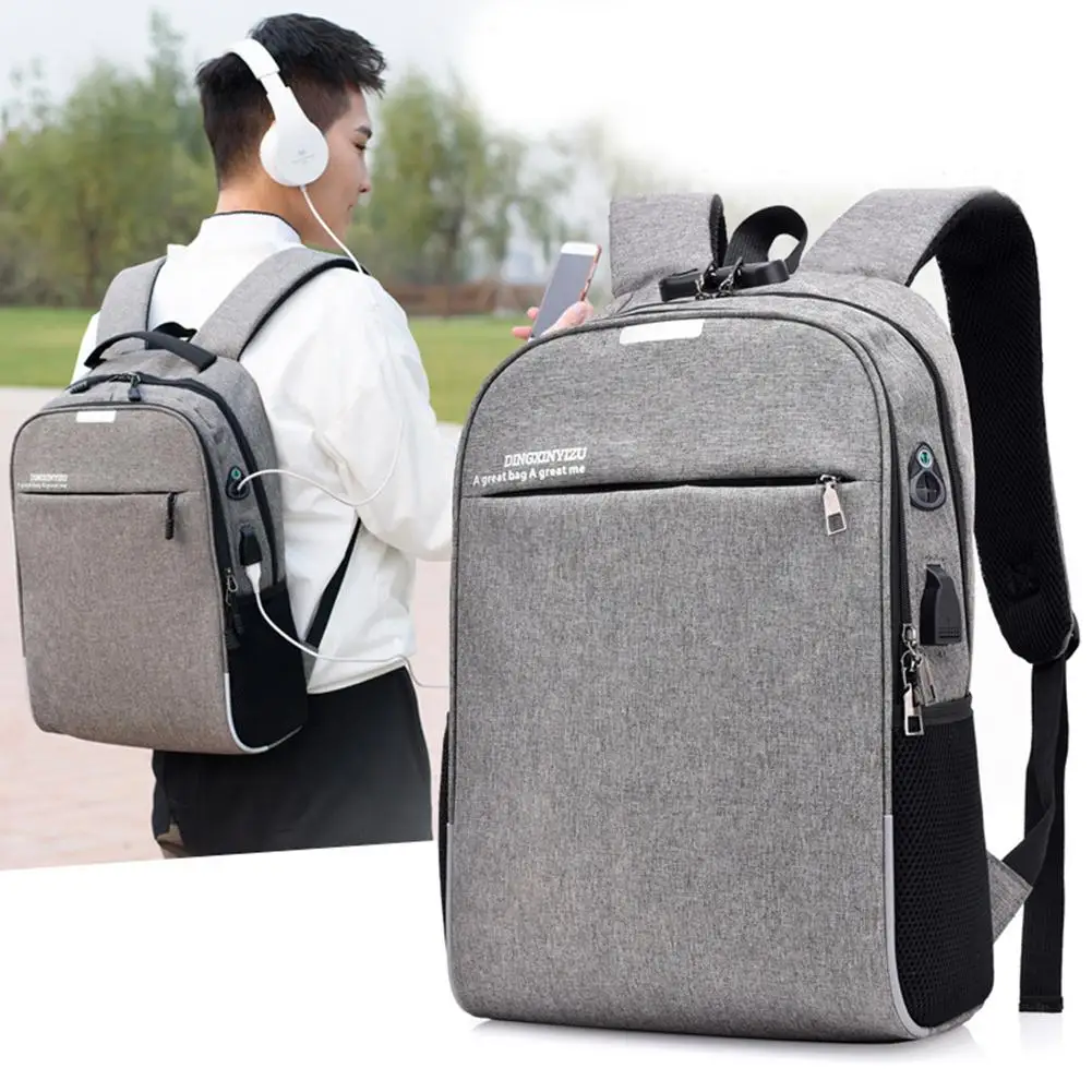 

1 Pcs New Style Fashion Anti-theft Business Style Backpack Men Double-shoulder Bag Fashion Backpack Computer Bag with USB Port