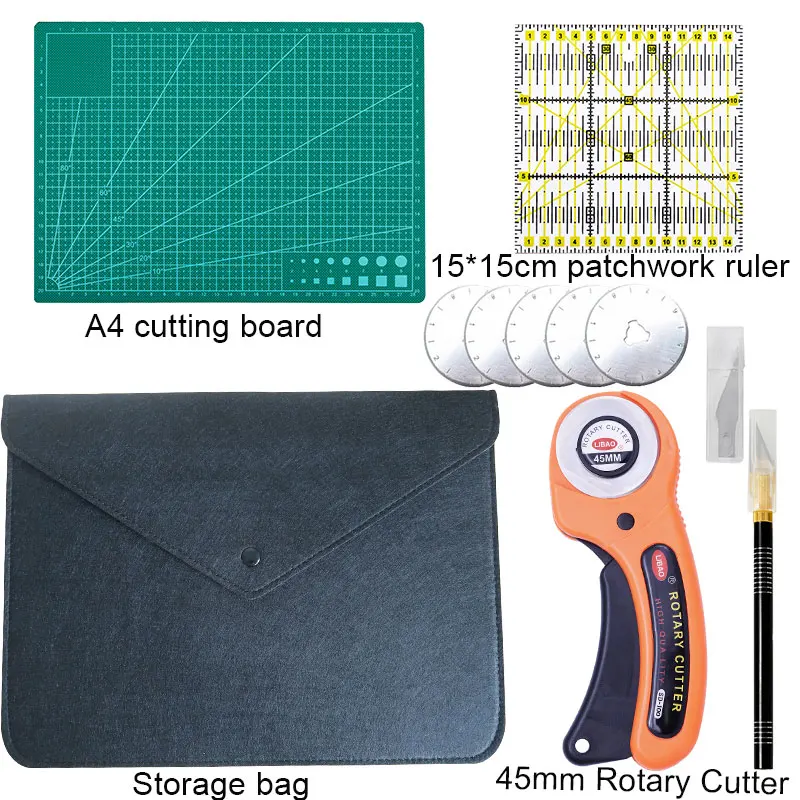 LMDZ 5 шт. набор для шитья одежды швейные инструменты набор ручных ножей для резки Лоскутная Ткань нож Лоскутная линейка DIY шитье стеганое