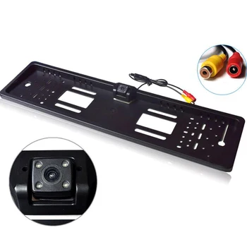 

Universal Car Rear View Backup Reverse Camera European License Plate Frame Night Vision with LED