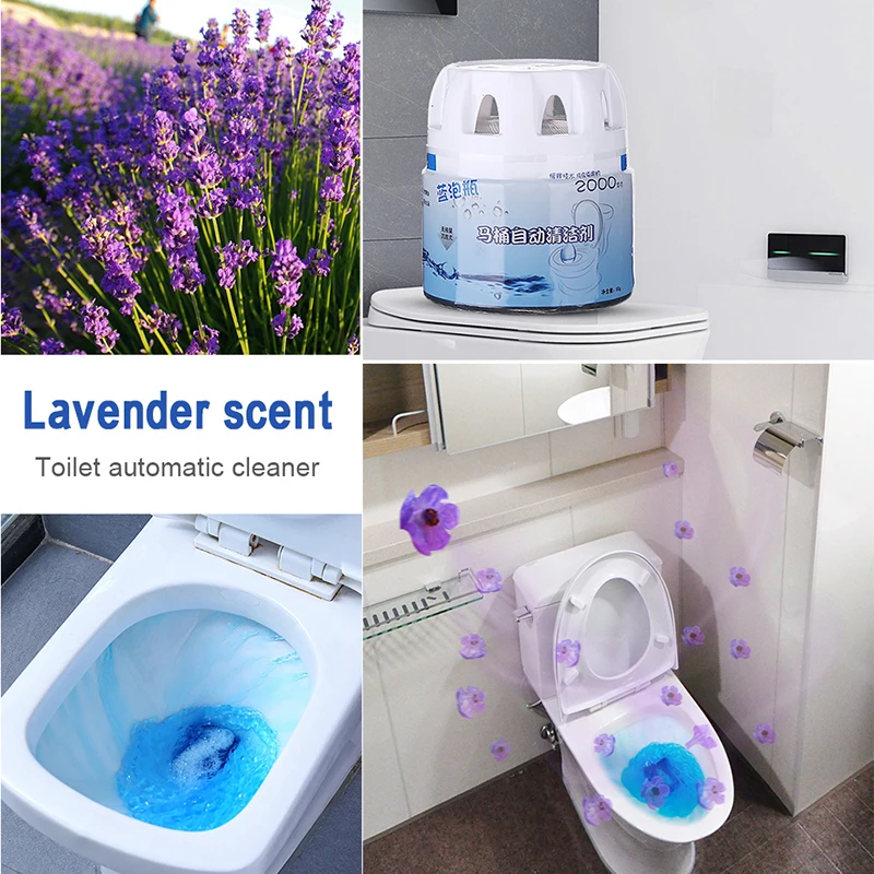 

Toilet Cleaner Magic Automatic Flush Toilet Cleaner Helper Blue Bubble Cleaning Deodorize Convenient Bathroom Restroom Cleaner