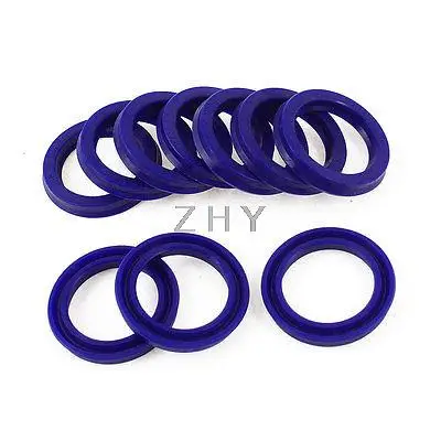 

25mm x 33mm x 6mm Blue PU Oil Seal Dust Sealing Ring Gaskets 10 Pcs