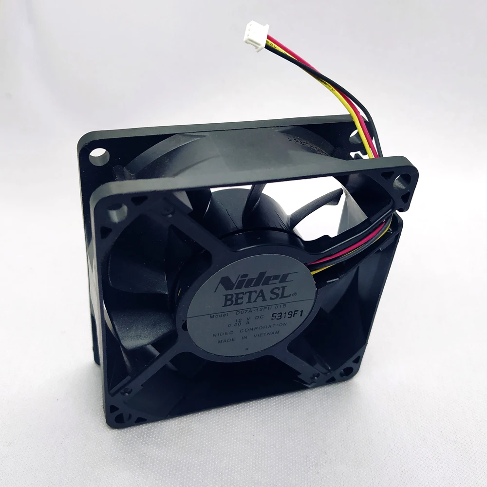 Для NIDEC D07A 12PH 7025 AC/DC 12V 0.2A 3 линии Скорость компьютер чехол Вентилятор