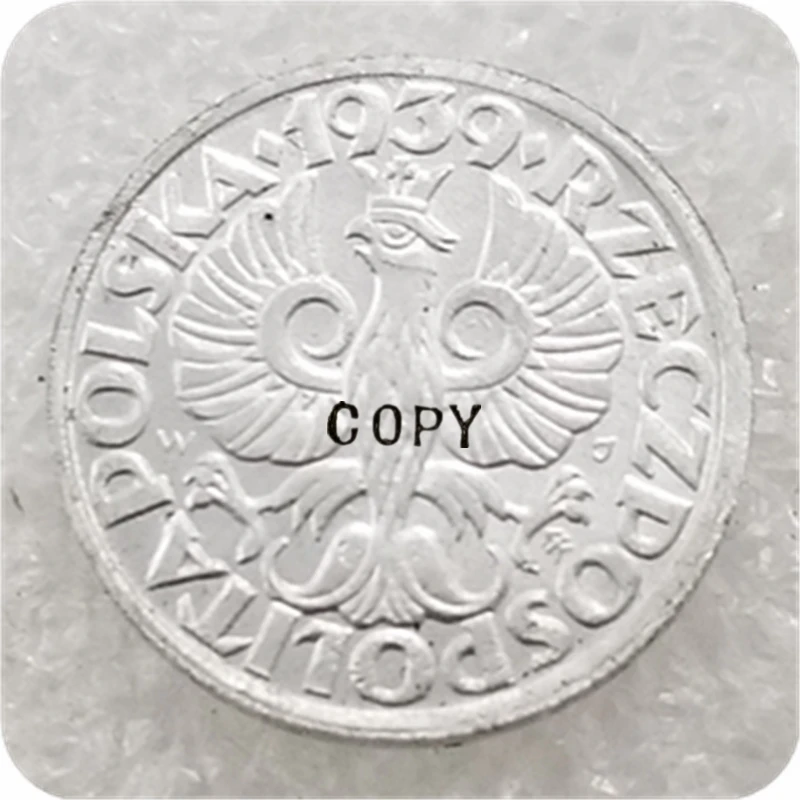 1939 Польша(PROBA) 2 Grosze цинк имитация монеты