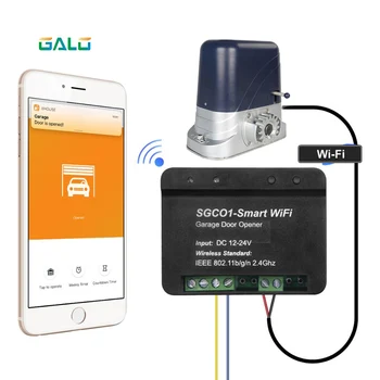 Newest release Garage door opener receiver wifi smart receiver use for galo brand swing sliding gate opener TX car gsm single opener for swing garage sliding gate motor wireless door opener remote switching gate opener