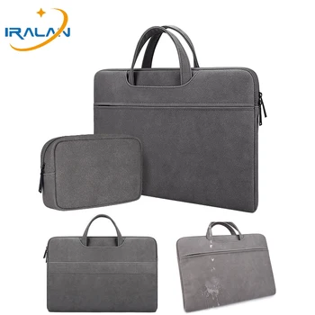 

Sleeve Liner Laptop bag 13 13.3 14 15 15.6 inch Matte PU Leather Women Men Portable Handbag For Mac book Xiaomi Huawei Dell Case