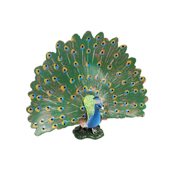 

1Pc Imitated Peacock Model Lifelike Delicate Funny Plastic Desktop Adornment Simulation Wild Animal Model Static Model Toy