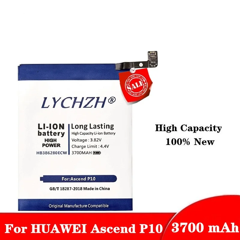 

Original For Huawei HB386280ECW Rechargeable Li-ion phone battery For Huawei honor 9 P10 Ascend P10 3700mAh