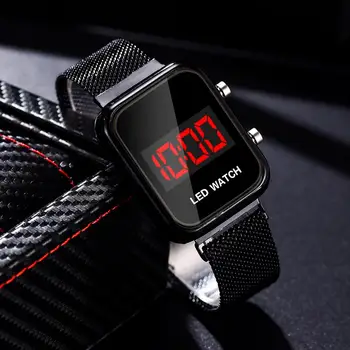 

Luxury LED Women Watches Electronic Magnetic Rose Gold Watch Digital Sport Quartz Wristwatch Ladies Clock Gifts relogio feminino