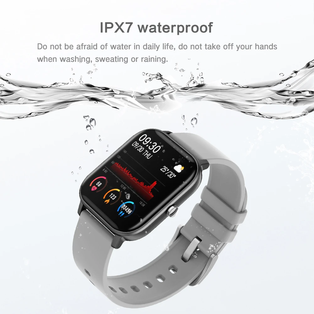 SENBONO IP67 Waterproof P8 Smart Watch Wristband Men Women Sport Clock Heart Rate