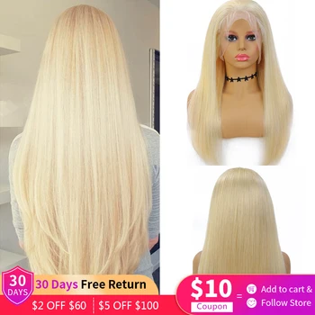 

Honey Blonde Straight Lace Front Wigs 613 Ombre Color Brazilian Remy Human Hair 13X4 4x4 Lace Closure Frontal Wigs 8-28 EUPHORIA