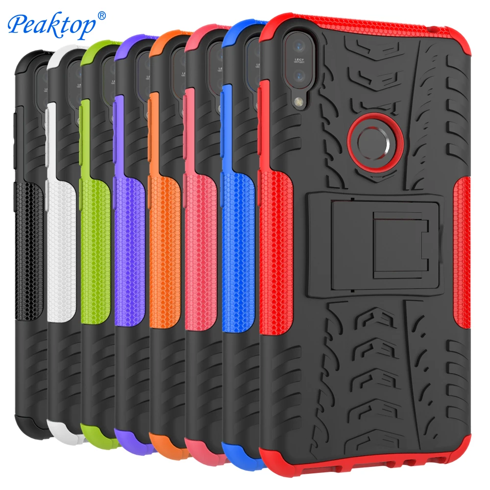 

Peaktop For Zenfone Max Pro M1 ZB601KL Case PC+TPU Armor Case Heavy Duty Kickstand Cover For Asus Zenfone Max Pro M1 ZB602KL