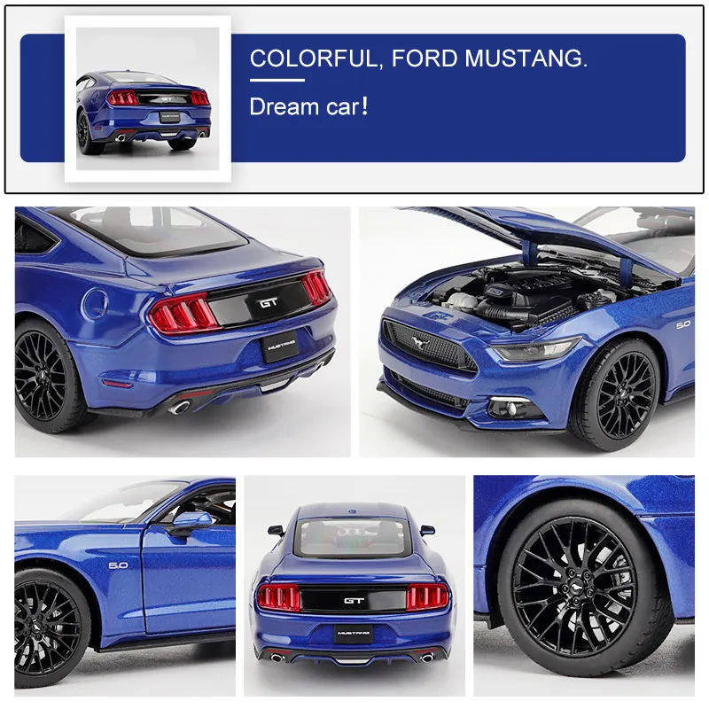 Модель автомобиля Welly 1:24 2015 Ford Mustang GT из сплава отлитые и игрушечные транспортные