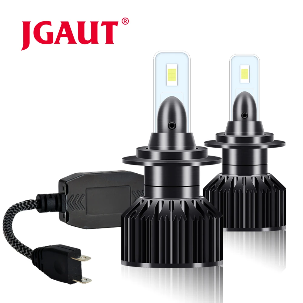 JGAUT V2 фар автомобиля H7 светодиодный H4 светодиодный H1 H11 H3 H13 H27 880 9006 9007 72 Вт 8000LM 6500K 12V 24V авто фары противотуманная фара COB лампы