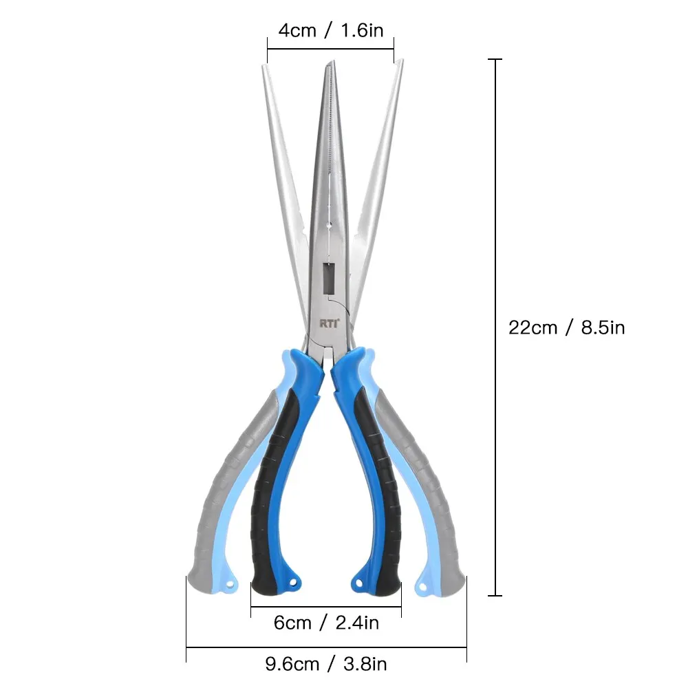 Рыболовные плоскогубцы, ножницы, оплетка, леска, резак для приманки, инструмент для удаления крючков, снасти, 8,5 дюймов, рыболовные плоскогубцы, нержавеющая сталь