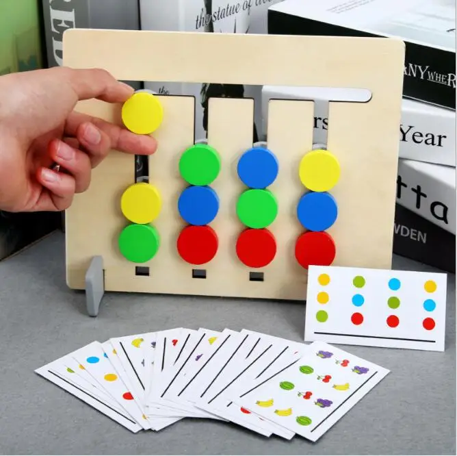 

Montessori Educational Wooden Toys Color Fruit Matching Cognition Game Training Thinking Teaching Educational Toys For Children