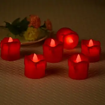 

Electronic candle lamp LED small tea wax wedding bar candle