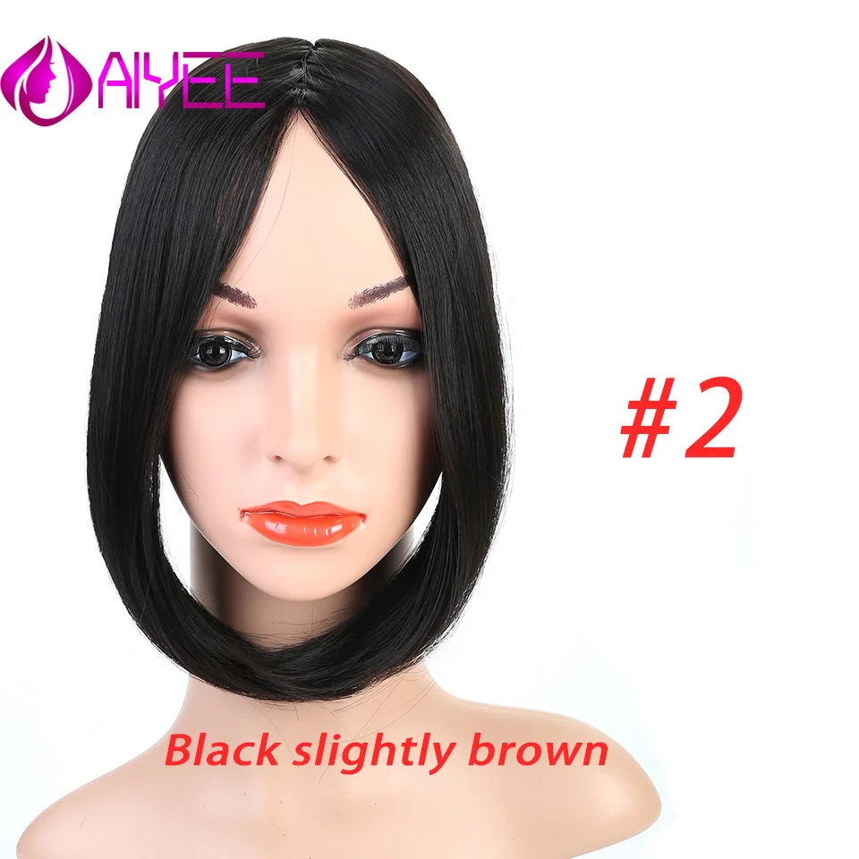 AIYEE, длинные волосы на заколках спереди, боковая бахрома, накладные волосы для наращивания, натуральные синтетические челки, накладные волосы, 25 см, 35 см