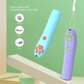 

LED Laser Cat Toy Laser Light Toy Laser Sight Interactive Puzzle Projection Pen Teasing Stick Light Puzzle LED Projection Pe A