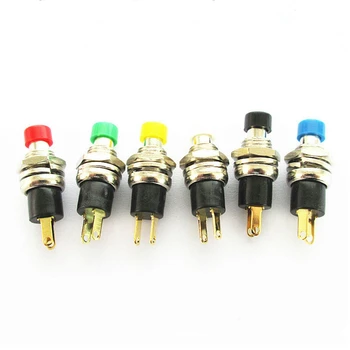 

5PCS PB05A PBS-110 Self-Locking SPST Mini Push Switch 2pins Opening 7MM Small Button With Gold-plated ON-OFF 3A 250V AC