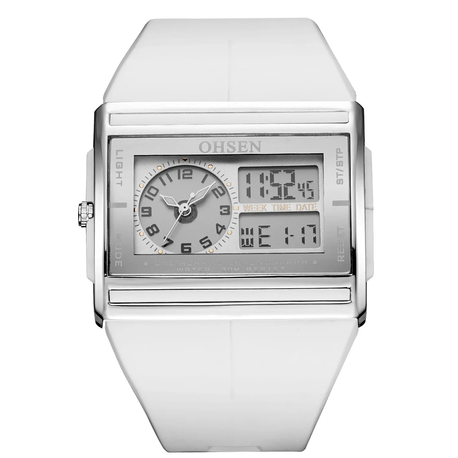 

Ohsen Onsun Ad0518 Multi-functional Dual Display Electronic Waterproof Outdoor New Style LED Watch