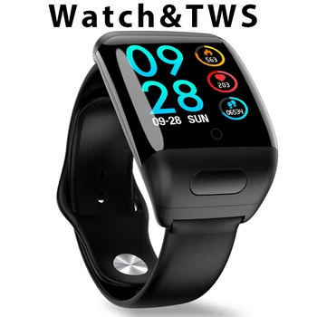 

LIGE Newst 2-In-1 Bluetooth Headset TWS Earbuds Smart Watch Fitness Tracker True Wireless Headphones Smart Bracelet Wrist Band