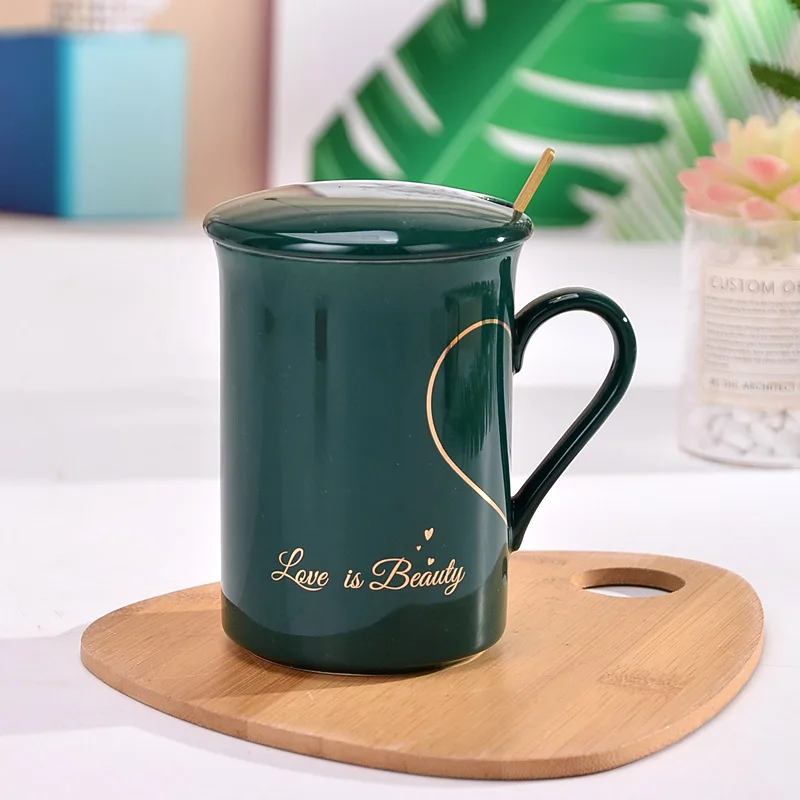 Couple Lovers Mug Colorful Fashion Handle Ceramic Water Cup Coffee Milk Drink With High End Gift Box