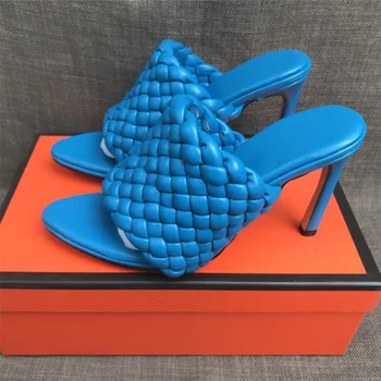 

Hot Brand Sandal Heels Weaving Sandalias Mujer Open Toe Slippers New Sandals Women Sexy Sandalia Feminina Fashion Shoes Women