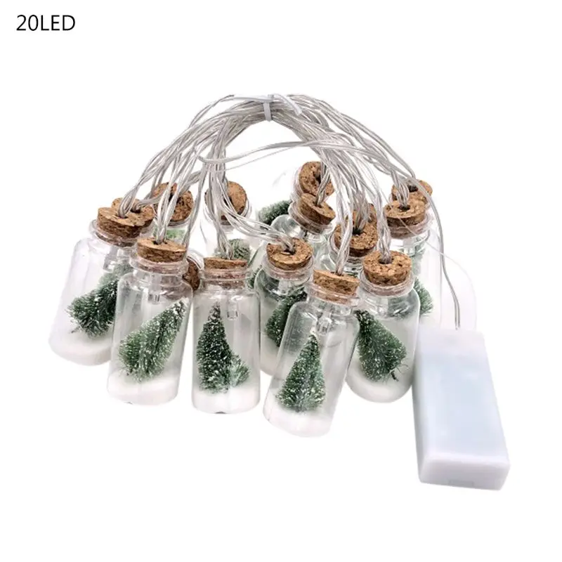 10 LEDs Мини-елка светлая стеклянная бутылка Pedan на Рождество год - Испускаемый цвет: 10 LEDs